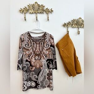 Paisley boho chic top L